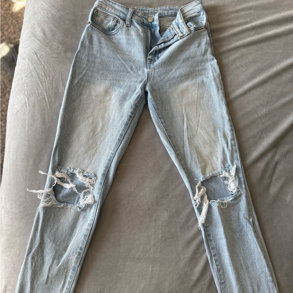 No Boundaries Light Blue Distressed Skinny Jeans